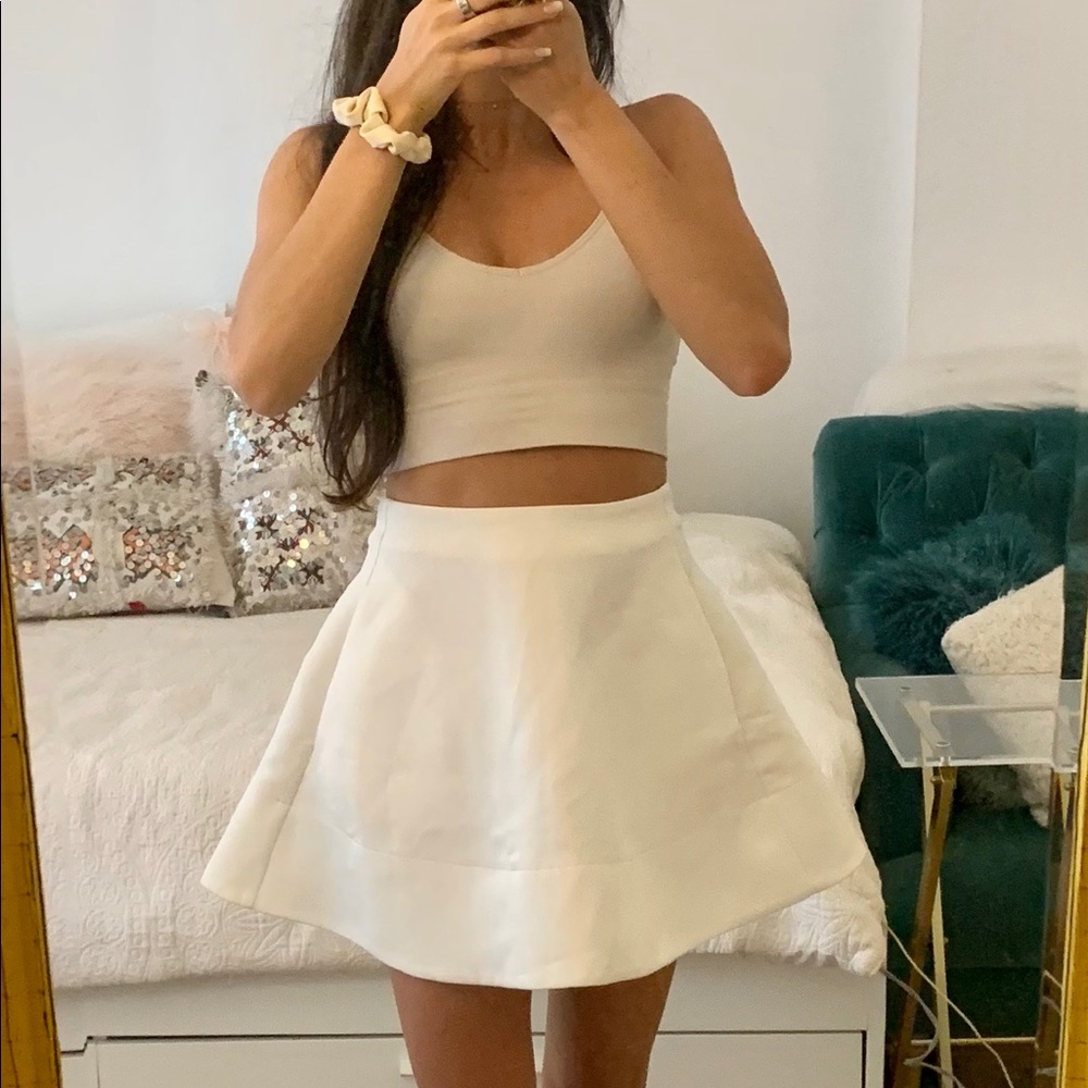 white a line skirt